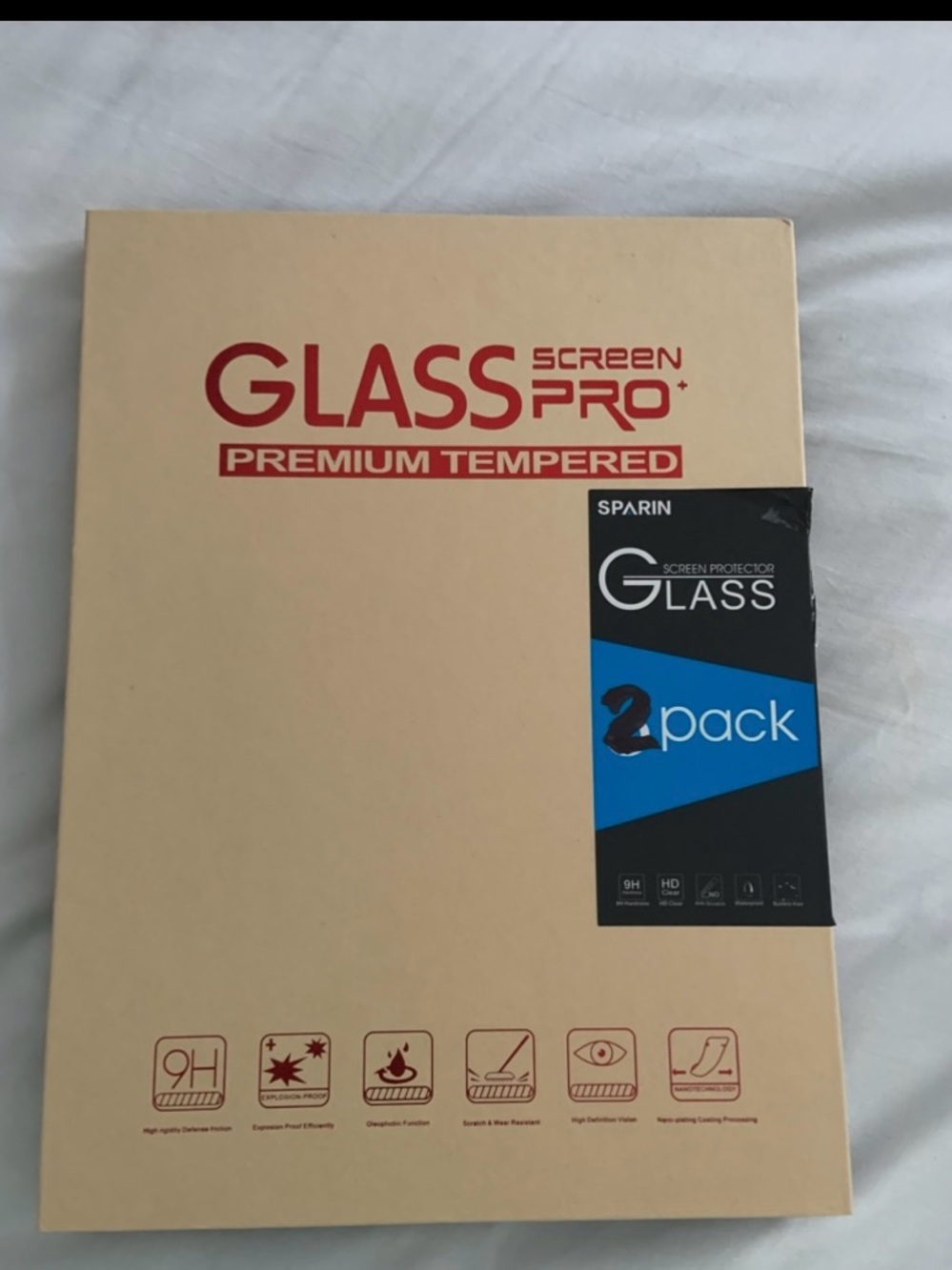 Glass Screen Protector 2-Pack - Black/Blue